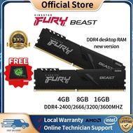 DDR4 RAM HyperX FURY/Beast 4GB 8GB 16GB DDR4 2400/2666/3200MHz PC4 RAM Desktop RAM PC Memory DIMM