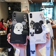 包郵 Bearbrick Be@rbick 暴力熊 手機殼連掛繩 iphone case 💕iphone 12/11/X/6/6s/7/7+/8/8+/X/XR/XR Max/11/11pro/11p