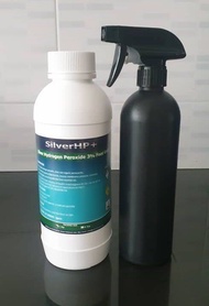 SILVER HYDROGEN PEROXIDE 3% - FOOD GRADE 1Kg with empty sprayer bottle (with silver ion) H2O2 Hydrog