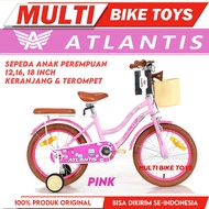 Girls' Bike Size 12 16 18 Inch ATLANTIS MINI W7 WT LUGGAGE