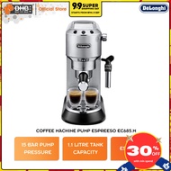 DeLonghi Dedica Style Coffee Machine EC685.M Pump Espresso 15 Bar Pump Pressure Silver EC685M EC685W