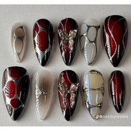 41 Nailbox super cool red and black y2k designs y2k nails