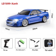 Xe Điều Khiển Từ Xa LDRC 1899 Tỷ Lệ 1/18 Mô Hình GTR R34 2.4GHz Dẫn Động Cầu Sau Thân Xe Hợp Kim Xe