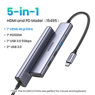 UGREEN 5 in 1 USB C Hub 4K HDMI 100W PD for Macbook Air M3 Samsung S24 Ultra Model: 15495