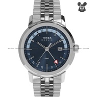 TIMEX TW2Y47600 Men's Analog Watch Marlin GMT Date Quartz 40mm SS Bracelet Blue *Original