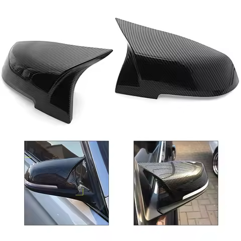 Side Rearview Mirror Cap Wing Mirror Cover Style Side Mirror Cover Perfect For-BMW F20 F21 F30 Car A