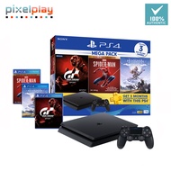 PS 4 Console 1TB (Jet Black) (R3) Mega Pack (Gra n Turismo Sport + Spid er Man GOTY Edition + Horizo