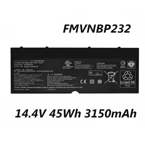 FMVNBP232 FPCBP425 14.4V 45Wh 3150mAh Laptop Battery For Fujitsu Lifebook T904 U745 T935 T936 Series