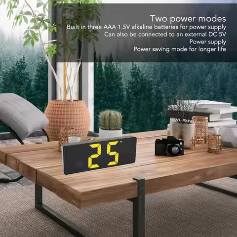 USB Charging Port Black Case Digital Alarm Clock 12/24H Display Big Numbers LED Clock Electronic Ala