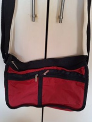 LeSportsac紅色黑色肩帶包