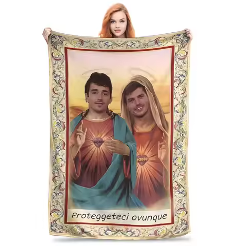 Max Verstappen Charles Leclerc Flannel Blanket - Soft Warm Plush Home Dorm Bedding Throw Decor