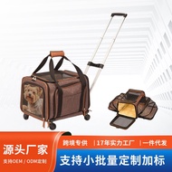 H-Y/ Pet Trolley Luggage Walking Dog out Luggage Dog Stroller Cat Folding Cage Multifunctional Portable Car Bag 8SAU