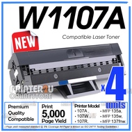 4x Premium Toner W1107X Compatible to H* W1107A 107A H*107A for H* 107A 107W MFP 135a 135w 137fnw H*