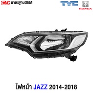 TYC ไฟหน้า HONDA JAZZ ปี 2014-2018 GK อย่างดี มาตรฐาน OEM (รับประกัน 1ปี)