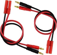 Wmzjnljy 2pcs HXT 4mm Connector Plug to 4mm Banana Plugs Battery Charge Adapter with 12awg 30cm Sili