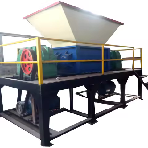 High Quality Small Automatic Hard Plastic Twin Shaft Shredder Machine Plastic Shredder Metal Shredde