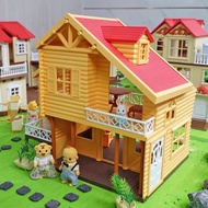 Kids learning Rabbit House 2-Storey Dollhouse 3 Levels Doll Comes With Accessories