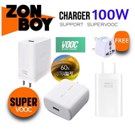 65W 80W USB Supervooc Charger 6A 100W Ultra Dart Power Adapter Fast Charging Cable for Vooc Charge OPPO Realme Adaptor