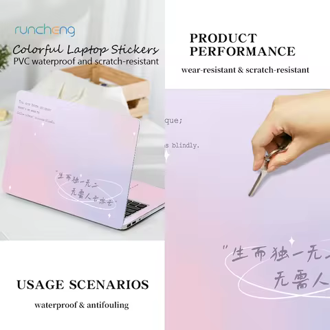 Decal 13'' 14'' 15 inch Laptop Skin Protector For HP Elitebook/Dell G3 G5 G7/Lenovo Colorful Photo L