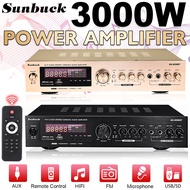 SUNBUCK 2000W 110V/220V bluetooth5.0 Audio Power Amplifier Home Theater amplificador Audio with Remote Control Support FM USB