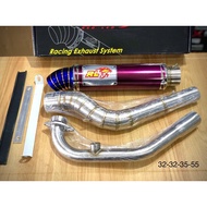 💥RED LEO RACING EXHAUST PIPE #TEMBAK BULAN 32-32-45-55MM 35-35-45-55MM