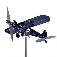 Metal Airplane Weathervane 3D Piper J3 Cub Wind Spinner Windmill Garden Decor Home Outdoor Roof Plan