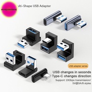 Strongaroetrtomj USB-A Mobile Phone Adapter 90 Degree USB C to USB A Adapter Right Angle USB A 3.0 M