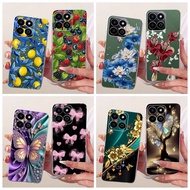 For Honor X7c Case Fashion Flower Bowknot Clear Soft Silicone Phone Case For Honor 200 Smart Casing 