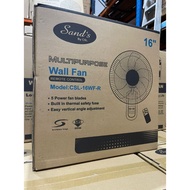 SAND'S CSL-16WF-R 16" WALL FAN 3 SPEED 5 BLADES 240VAC WITH REMOTE CONTROL
