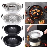 [In Stock] Camping Grill Pan Aluminum Grill Pan Korean 2in1 Indoor Outdoor Household Picnic Roaster BBQ Pans