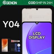 Genon IPS 90Hz LCD for Vivo Y04 LCD Display Touch Screen with Frame Replacement Parts