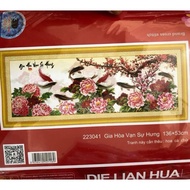 Fish embroidery painting-gia Hoa Van Su Hung136x53