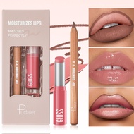 Pudaier Popular Lip Liner Lipstick Kit Matte Water Light Lipstick Kit Makeup