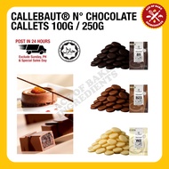 Callebaut® N° Chocolate Callets (811 Dark / 823 Milk / W2 White) 100g / 250g