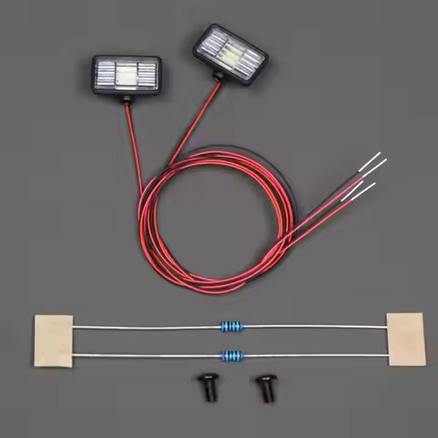 LED Rectangular Spotlight Light for 1/14 Tamiya RC Truck Tipper SCANIA 770S 56368 VOLVO ACTROS BENZ 