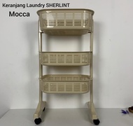 AUFA SURABAYA Keranjang Laundry Sherlint Warna Gading 6901GD / Mocca 6901MC / Keranjang Baju Kotor / Keranjang Rotan / Keranjang Baju / Keranjang Plastik Serbaguna / Keranjang Serbaguna / Keranjang Susun / Keranjang Baju Bayi