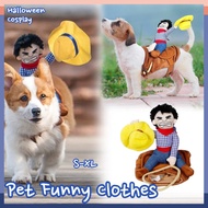 Dog Chucky Costume Dog Outfit Funny Pet Clothes for Dogs Cats Dress Up Clothing with Hat Pet Cosplay