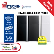 *Climate Voucher Eligible* Hitachi 550L Inverter 2-Door Refrigerator R-VG690P7MS RVG690P7MS GBK/ GGR