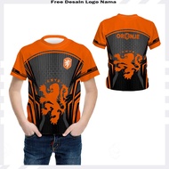 Atasan Kaos Polo Jersey Fantasy Belanda Home Berkerah Wangki Fullprinting Premium