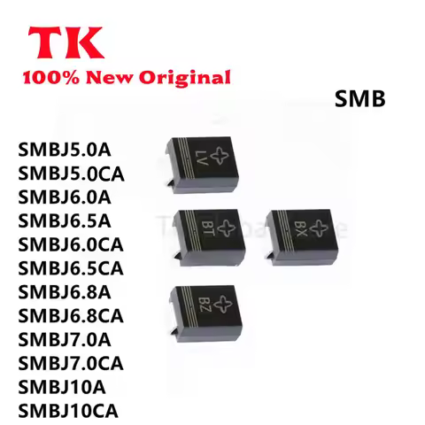 100Pcs New SMD TVS Diode SMBJ5.0A SMBJ5.0CA SMBJ6.0A SMBJ6.0CA SMBJ6.5A SMBJ6.8A SMBJ6.8CA SMBJ7.0A 