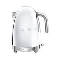 【SMEG】義大利控溫式大容量1.7L電熱水壺-閃亮銀