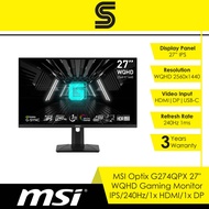 MSI Optix G274QPX 27" WQHD 240Hz Flat Gaming Monitor - IPS/1ms/HDMI/DP/USB-C