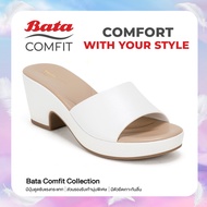 Bata บาจา Comfit รองเท้าส้นสูงเพื่อสุขภาพแบบสวม รองรับน้ำหนักเท้าได้ดี สวมใส่ง่าย สำหรับผู้หญิง รุ่น VILONA สีดำ 7016102 สีขาว 7011102