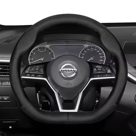 Suitable for Nissan Ultra-Thin Breathable Leather Steering Wheel Cover Suitable for Qashqai J10 J11 