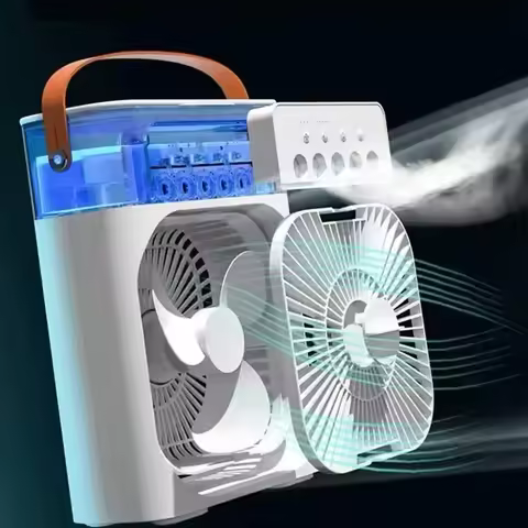 Portable Humidifier Fan AIr Conditioner Household Small Air Cooler Hydrocooling Portable Air Adjustm