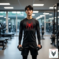 SPIDER MAN Long Sleeve Gym Fitness Compression Sports T-Shirt Men's and Women's Long Sleeve Compress