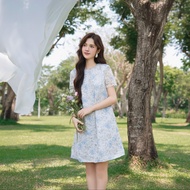 OLV - Đầm kiểu suông hoa Taja Fleur Dress in Blue