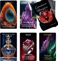 Gemstone Whispers Deck Oracle Cards, 54 Oracle Cards Deck for Tarot Reading, Beginner Oracle Deck, F