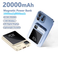 22.5W Magnetic Power Bank Fast Charging 20000mAh PD20W  Wireless Powerbank Portable For iphone Samsung