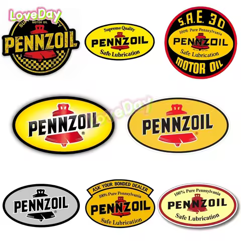 Pennzoil Motor Oil Logo Sticker Decal R36 Original Vintage Vinyl Racing Sticker Car Motorcycle Lubst